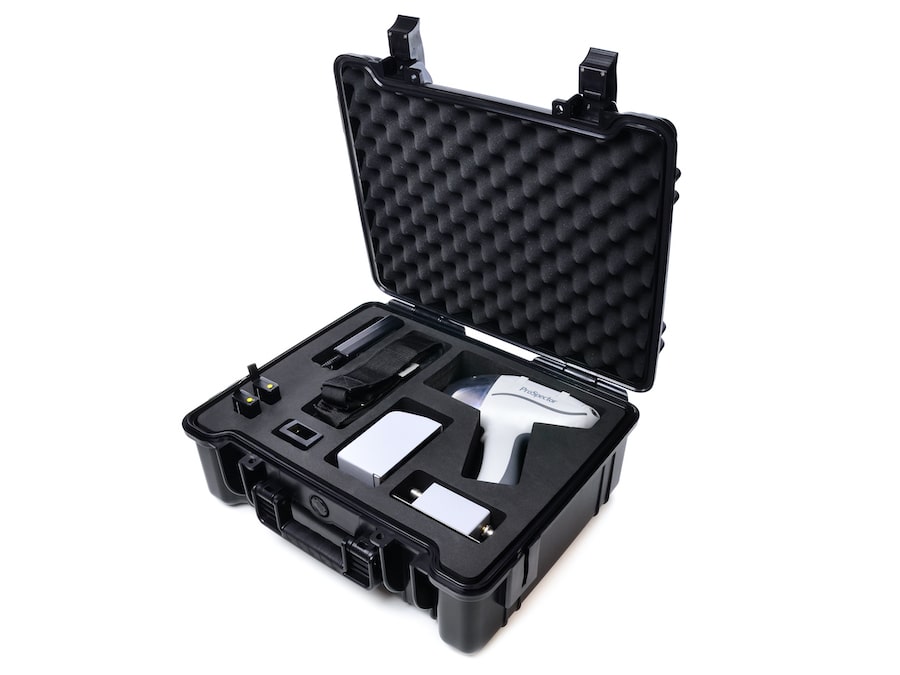 Elvatech ProSpector 2 hard case with XRF analyzer and accessories