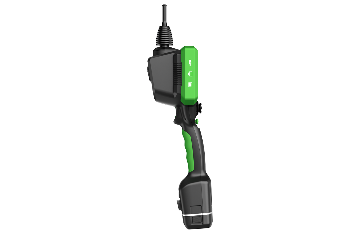 JOINWE JW-F videoscope with display and handle, internal inspection image on screen